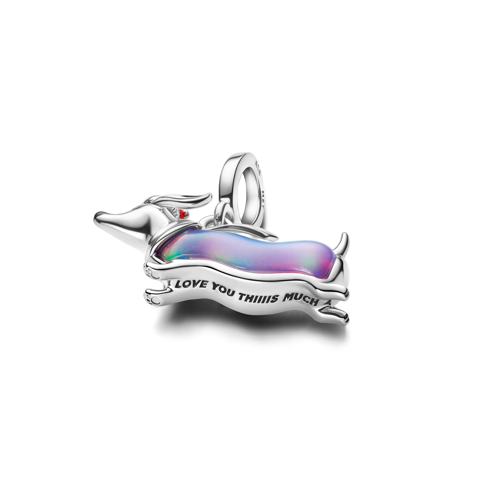 Pandora Moments - Hänge-Charm Dackel - platiniert – Ansicht 4