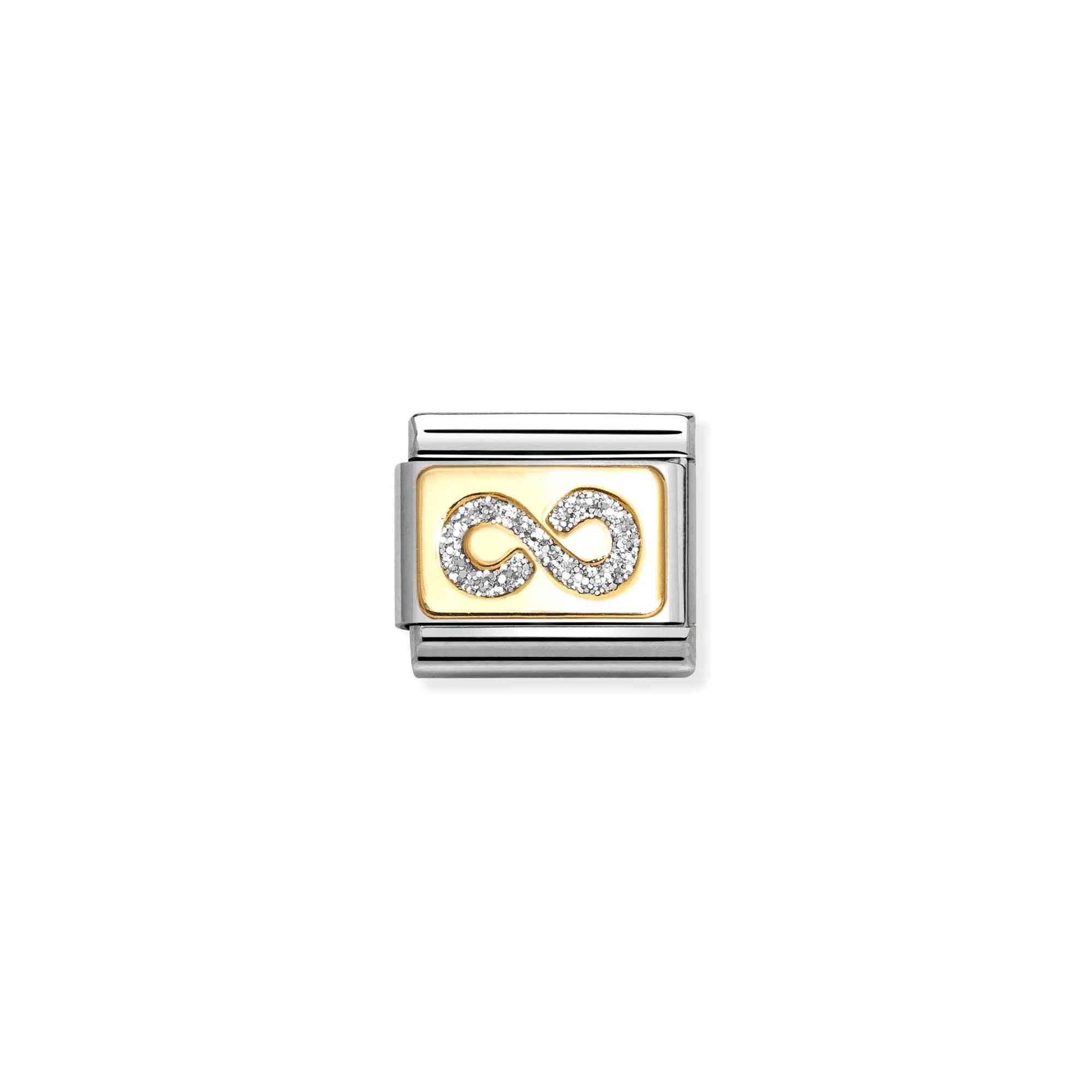 Nomination Composable Classic Charm Infinity silber - Edelstahl, Gold 750 Gelbgold, Zirkonia