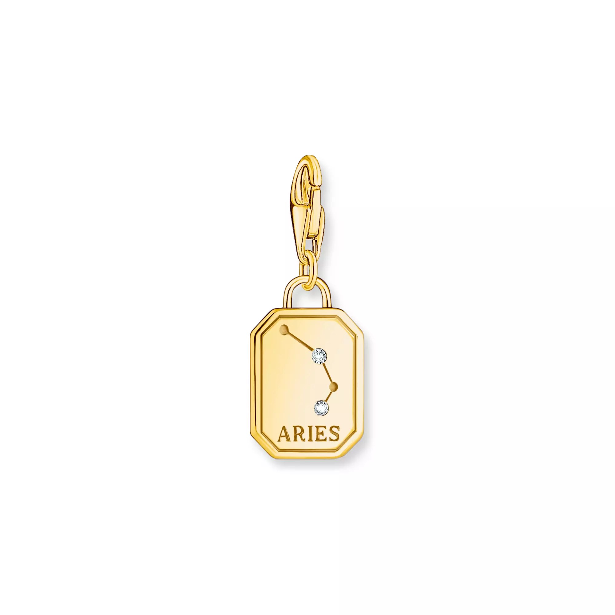 Thomas Sabo Charm-Anhänger - Sternzeichen Widder - Silber Gelbgold verg. & Zirkonia – Ansicht 2