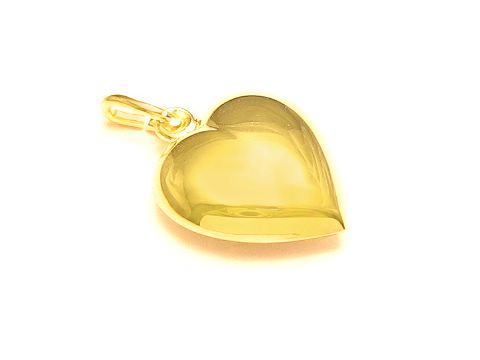 Großes Herz Anhänger aus Gold 333, plastisch gestaltet, ideal als Geschenkidee, Hersteller Juwelier Harnisch. Schmuckstück mit luxuriösem Glanz und emotionalem Wert.