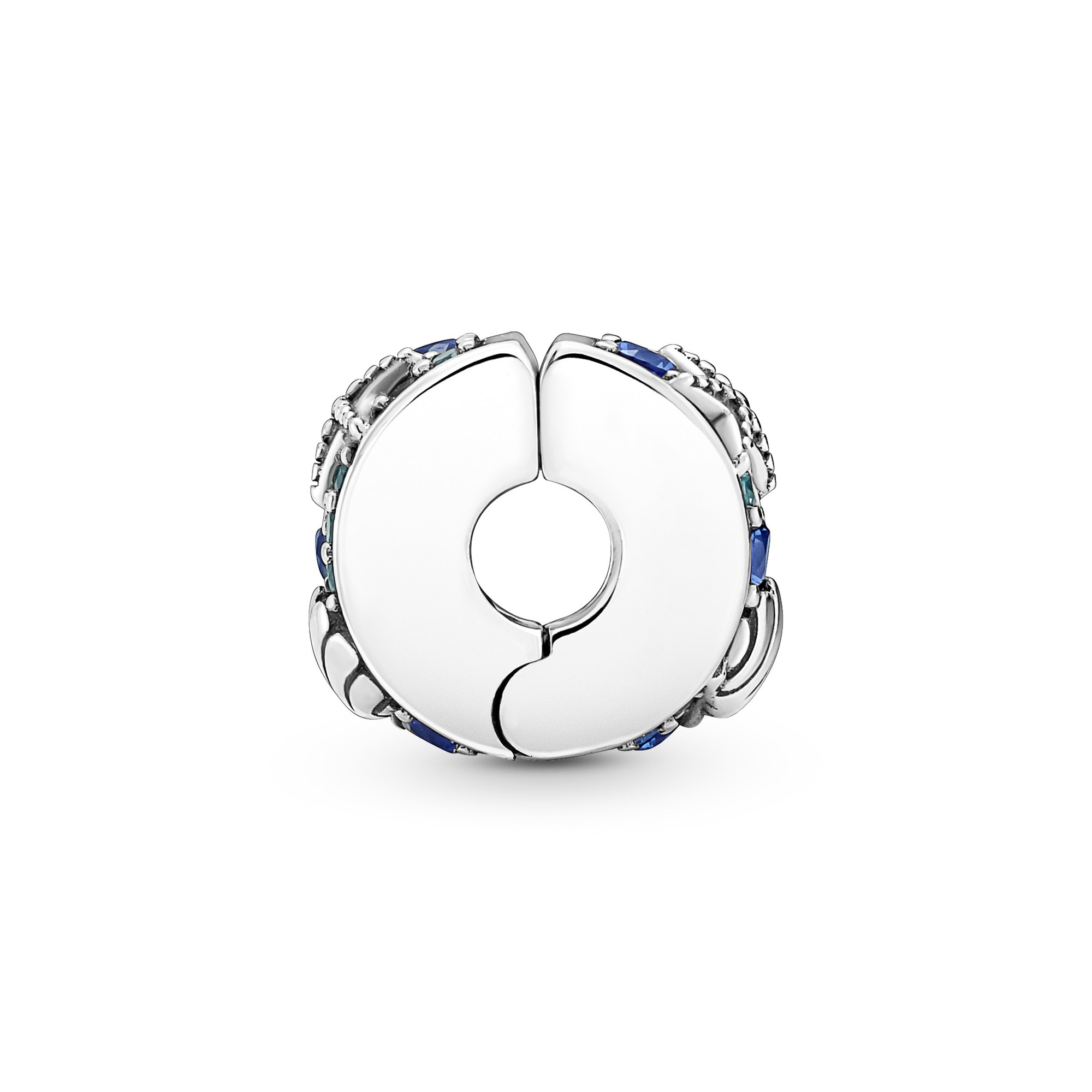Pandora Tropischer Seestern & Muschel Clip-Stopper-Charm - Sterling Silber Crystal Blau Ansicht 3 – Ansicht 3