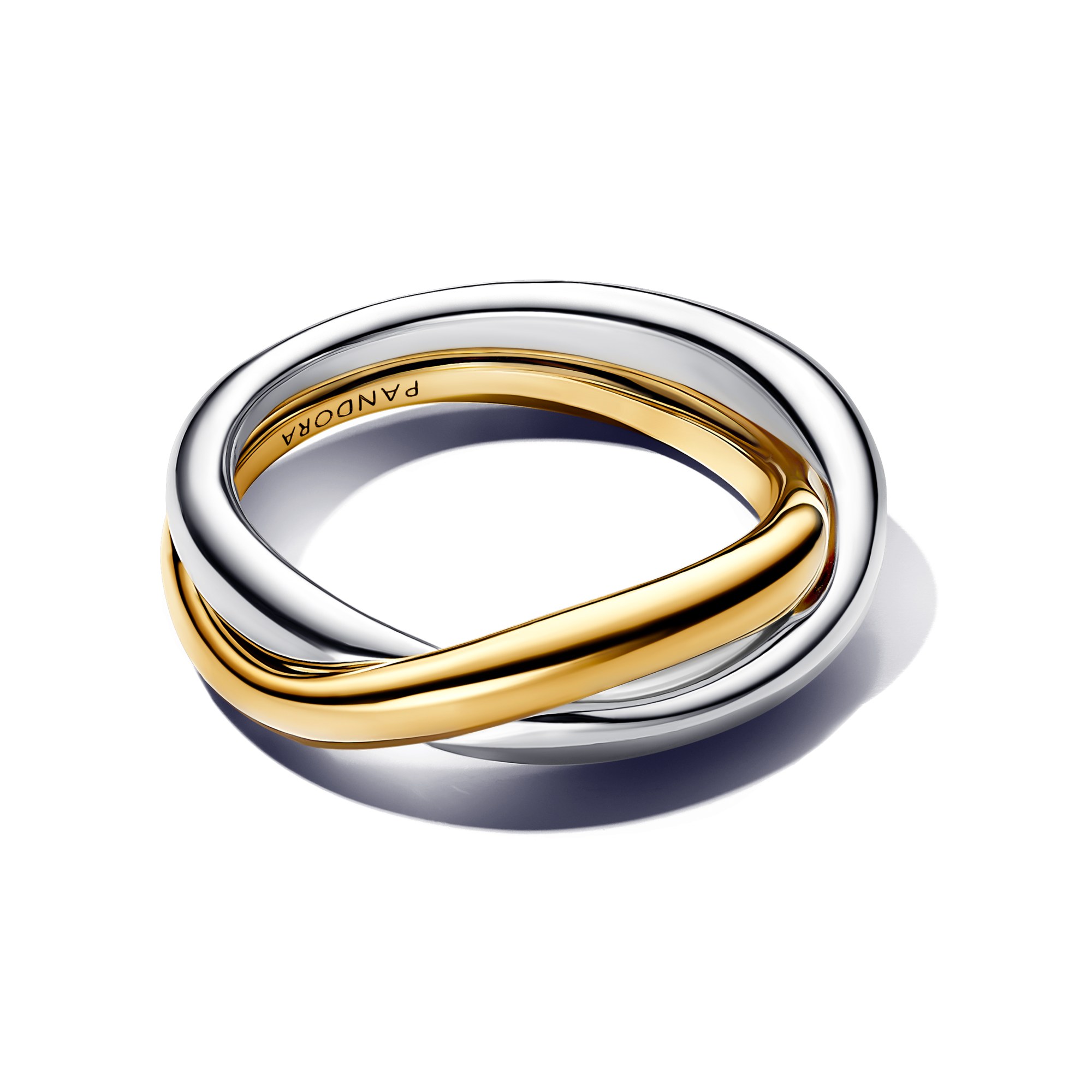 Pandora ESSENCE Bicolor Verschlungene Bänder Ring - Sterling Silber & Gelbgold verg. – Ansicht 3