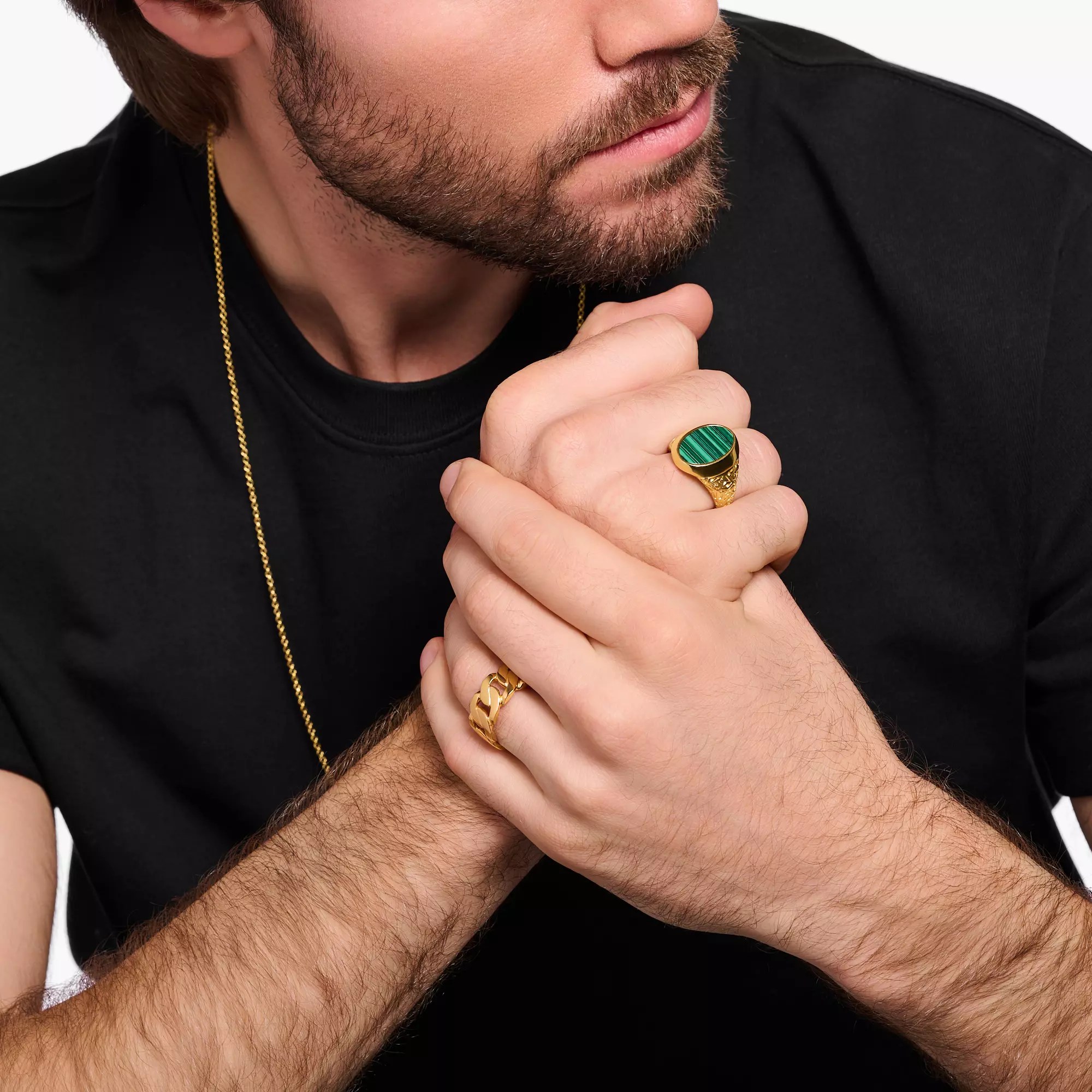 Thomas Sabo Ring grün-gold – Silber – vergoldet – Ansicht 3