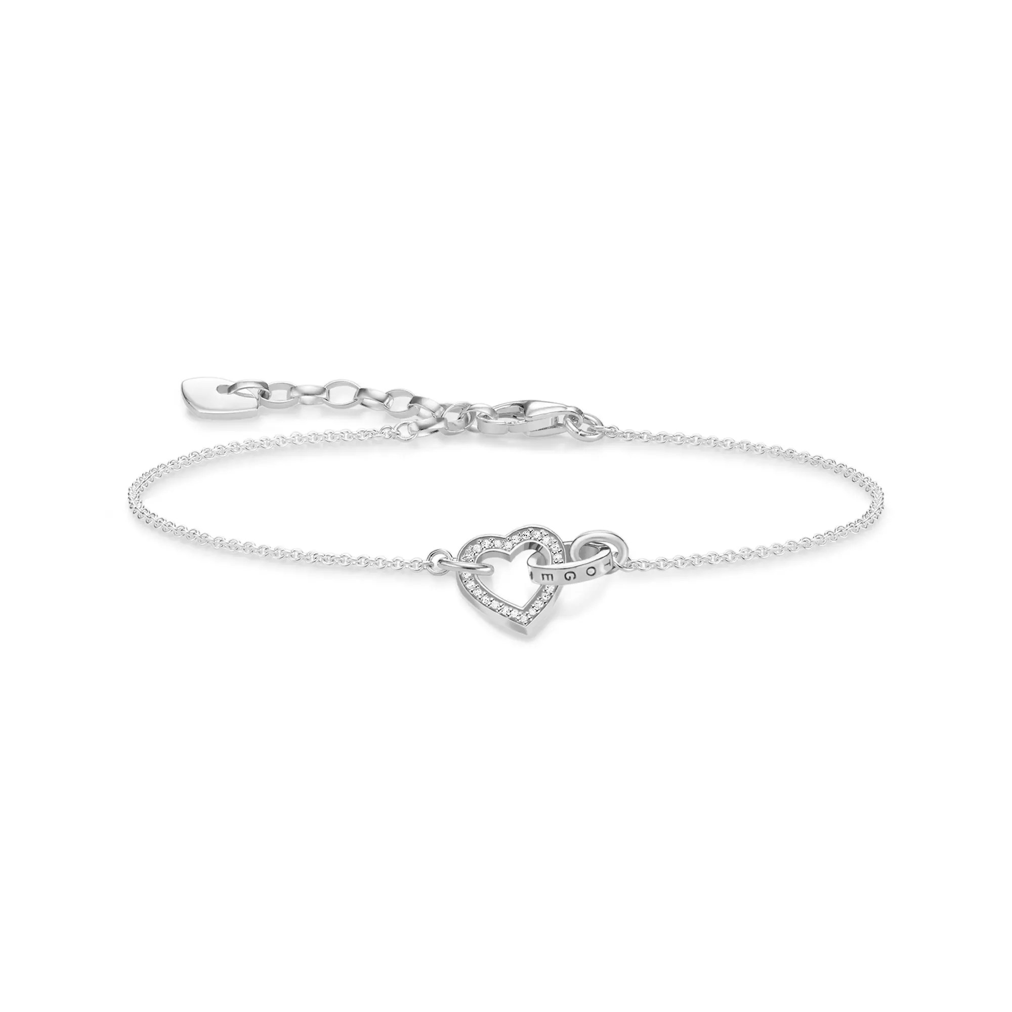 Thomas Sabo Armband Together Herz klein – Silber – Zirkonia – 16–19 cm