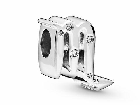 798430000-0 Sternzeichen Charm von Pandora aus Sterling Silber mit Zirkonia, gestaltet im Design des Skorpions, glänzende Oberfläche und elegante Form. Ideal für jeden Schmuckliebhaber.