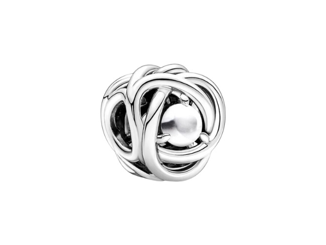 Pandora 790064C04 Charm - Gebursstein Juni - Sterling Silber - synth. Perlmutt - 790064