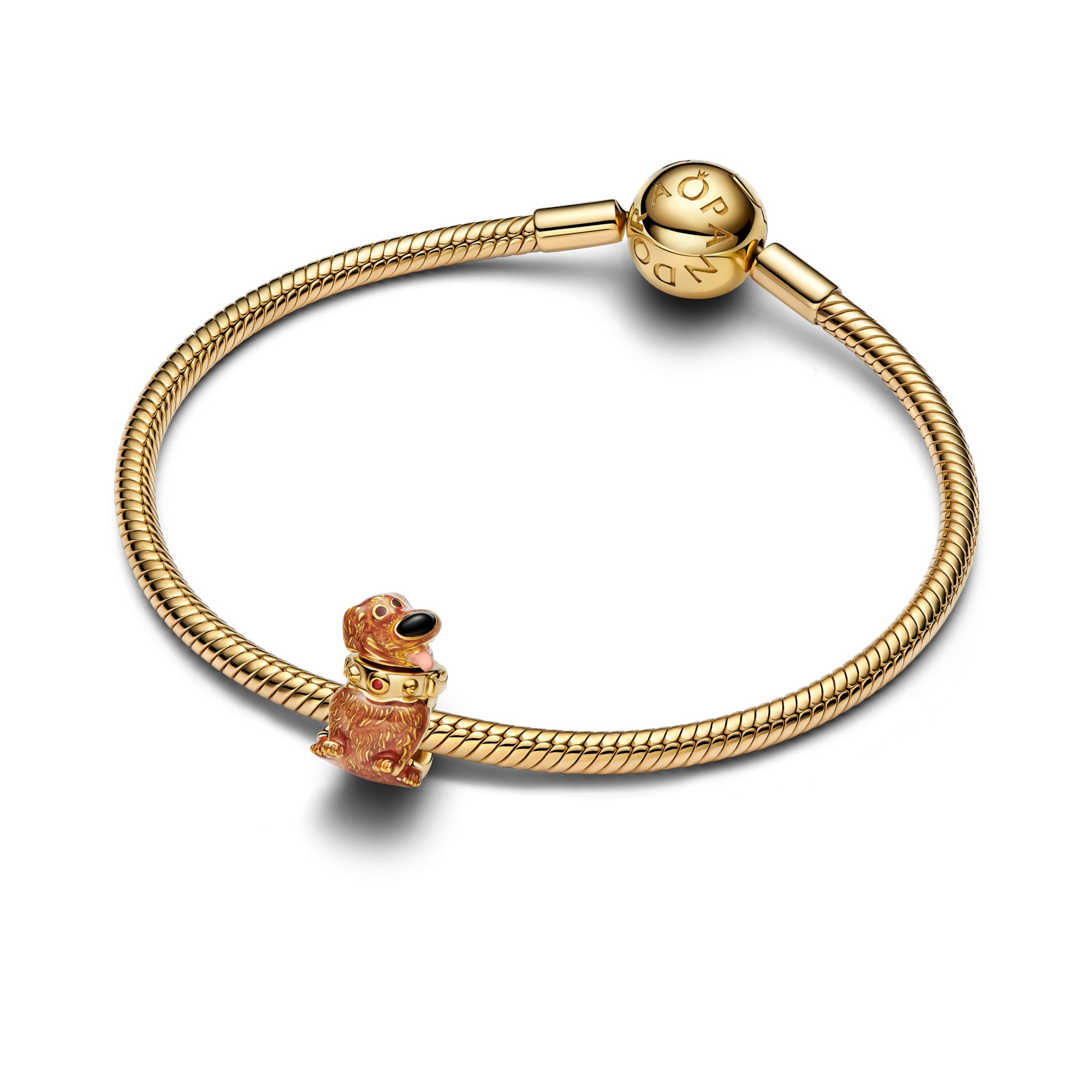 Pandora Disney Pixar Oben Dug Charm - Gelbgold Vergoldung - Emaille Pink – Ansicht 2