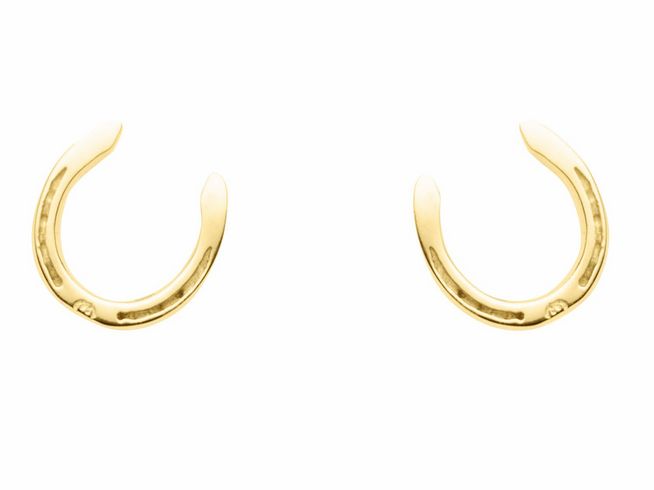 DUR Ohrring Pferdeglück Hufeisen O5532 aus rhodiniertem Sterling Silber, elegante und moderne Form, ideal für Pferdefreunde und einen stylischen Look.