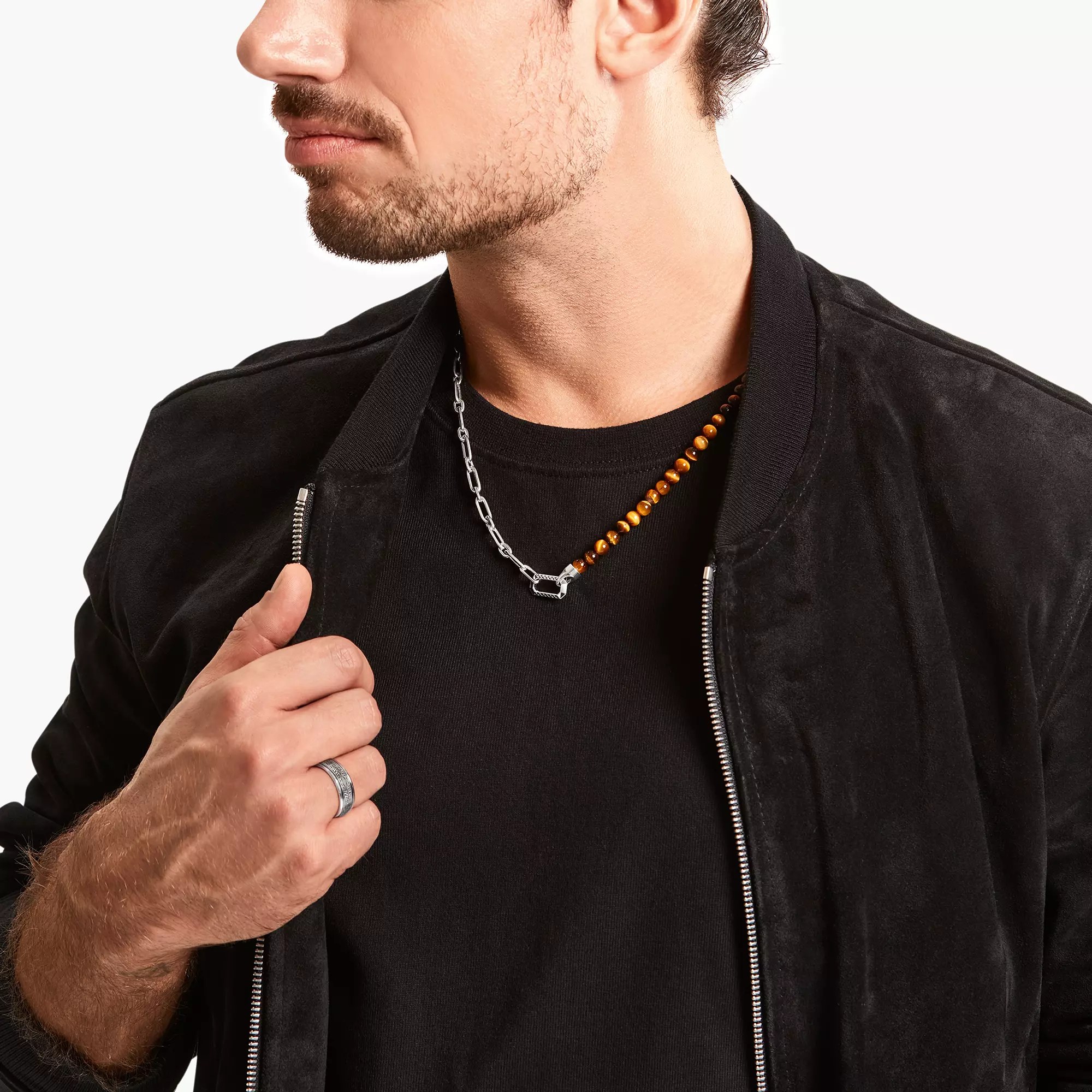 Thomas Sabo Kette - Rebel at heart Kette Tigerauge - Silber gesch. - braun - 50 bis 55 cm – Ansicht 2