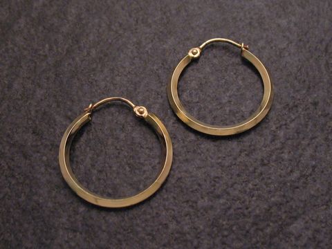 Creole-Gold auf Silber Ohrringe DESIGNER MODELL 2,6 cm, aus dem Hause Juwelier Harnisch, elegant und stilvoll, ideal für besondere Anlässe oder den täglichen Gebrauch.