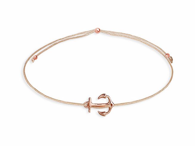 Roségold vergoldetes Armband von Xenox mit einem Ankerdesign, hergestellt aus Sterling Silber, XS1675R - CRAZY DAISY, elegantes und modernes Accessoire für jeden Anlass.