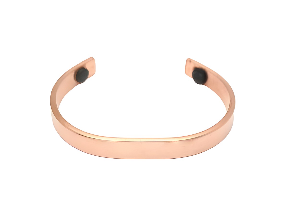 Kupfer Schmuck Armreifen mit 2 Magneten, Hersteller Juwelier Harnisch, elegantes und zeitloses Design, ideal für modebewusste Träger, hochwertiges Material und handwerkliche Verarbeitung.