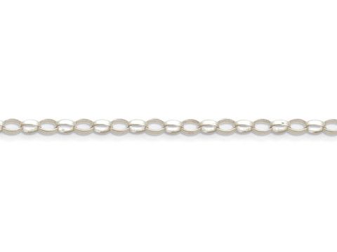 Polierte Silberkette von Thomas Sabo, Länge 45 cm, geeignet für Charms, ohne Anhänger, zeigt gleichmäßige, ovale Glieder in modernem Design.