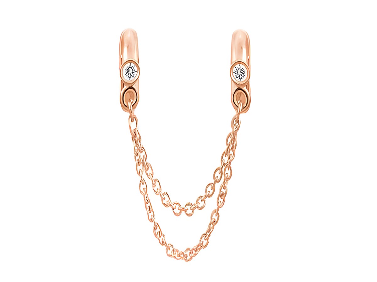 Roségoldene Sicherheitskette von Endless mit funkelnden Steinen, elegant und schick, für stilbewusste Träger, Teil der Jennifer Lopez JLO 2625 Kollektion, perfektes Accessoire.