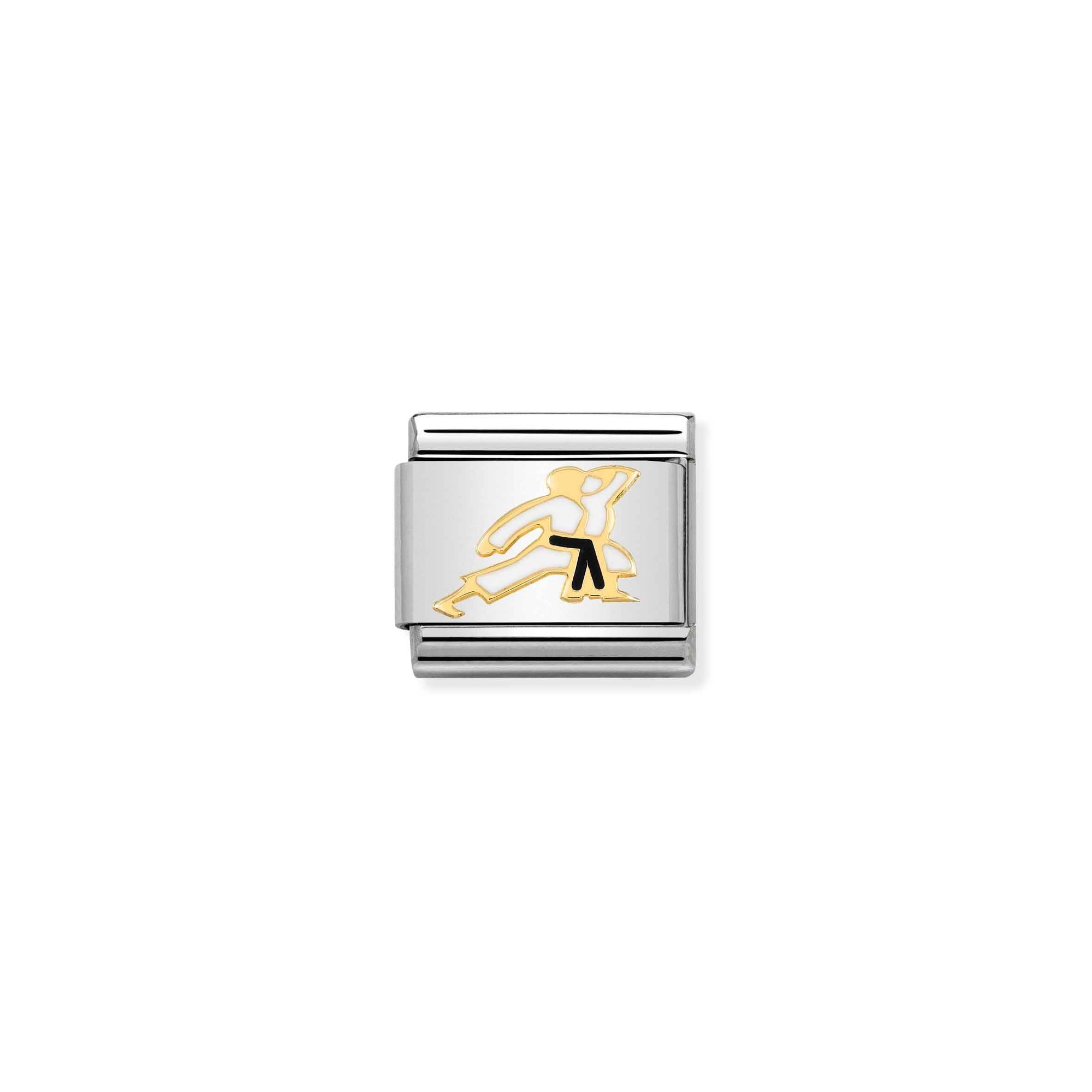 Nomination Composable Classic Charm Karate - Edelstahl, Gold 750 Gelbgold, Emaille