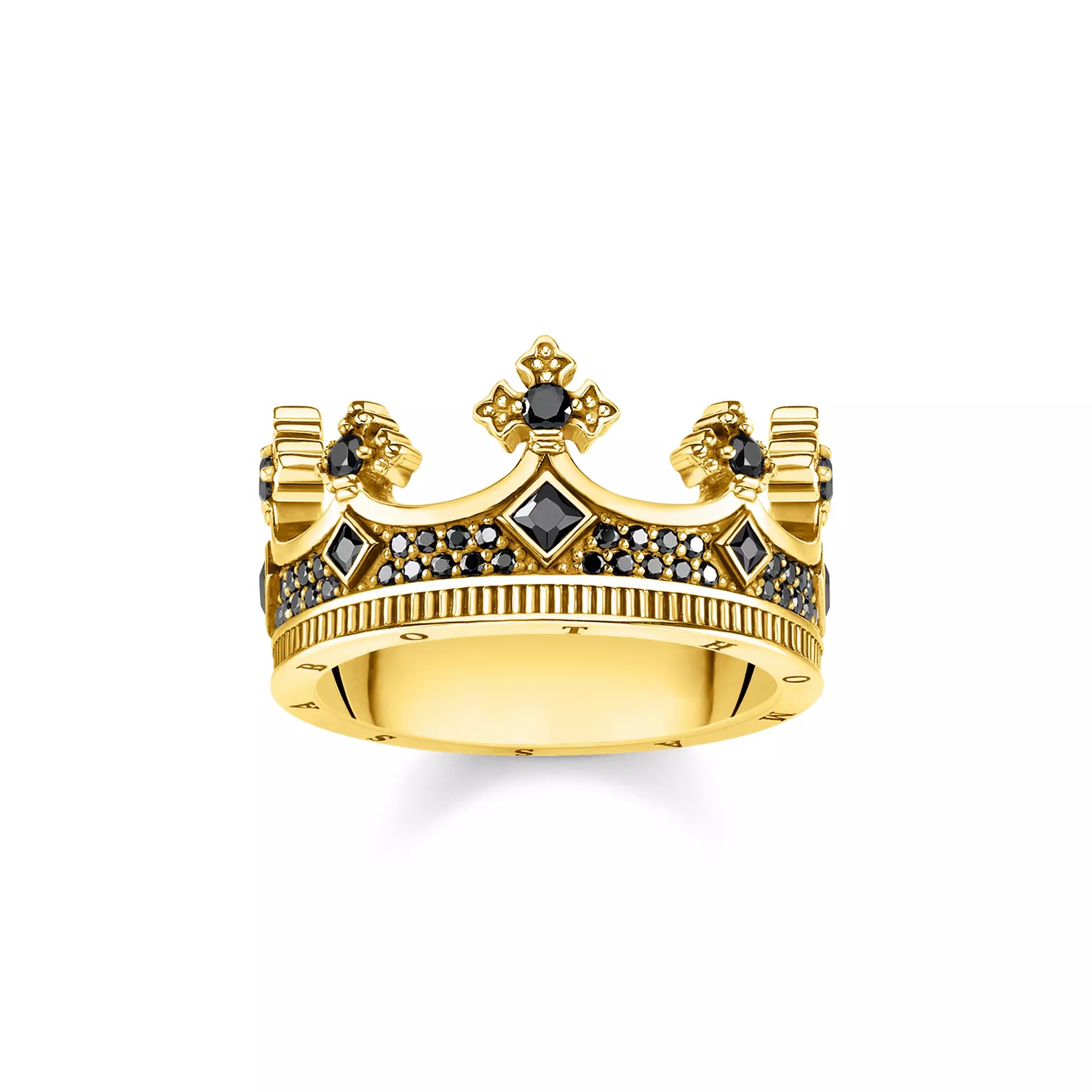 Thomas Sabo Ring - Silber Gelbgold - schwarz
