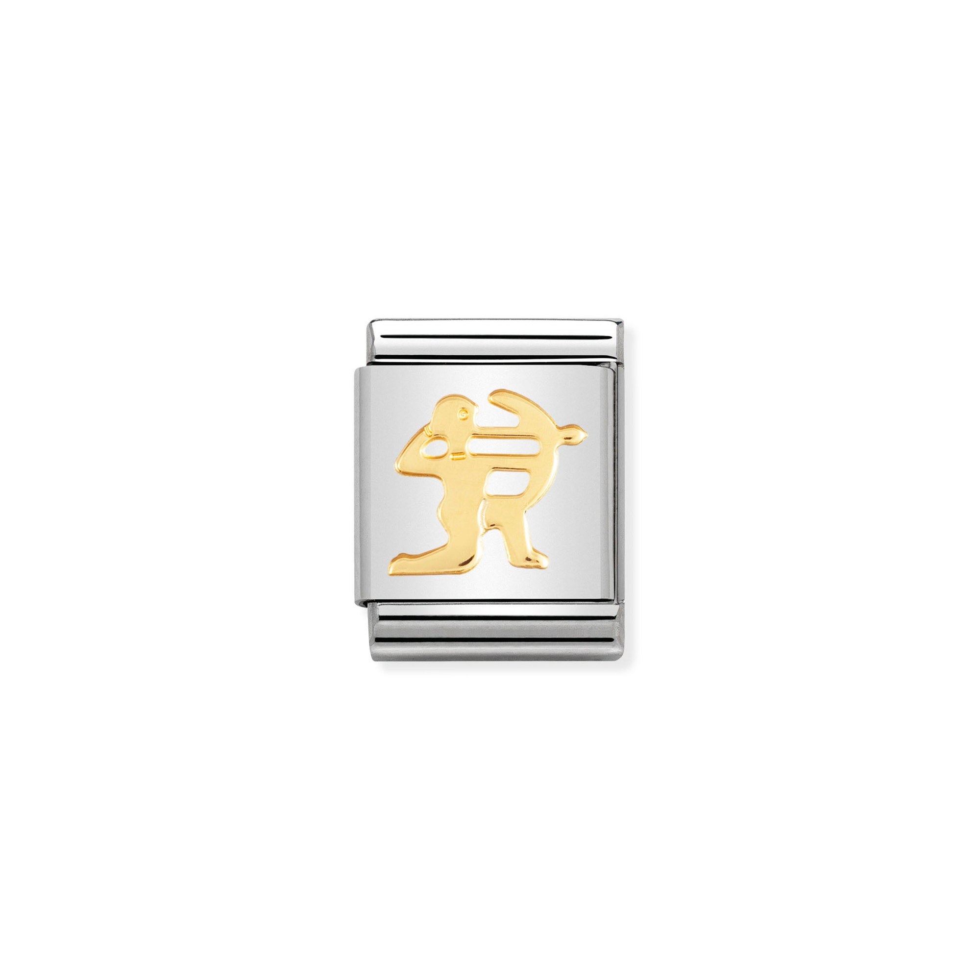 Nomination Composable Big Charm Sternzeichen Schütze - Edelstahl, Gold 750 Gelbgold