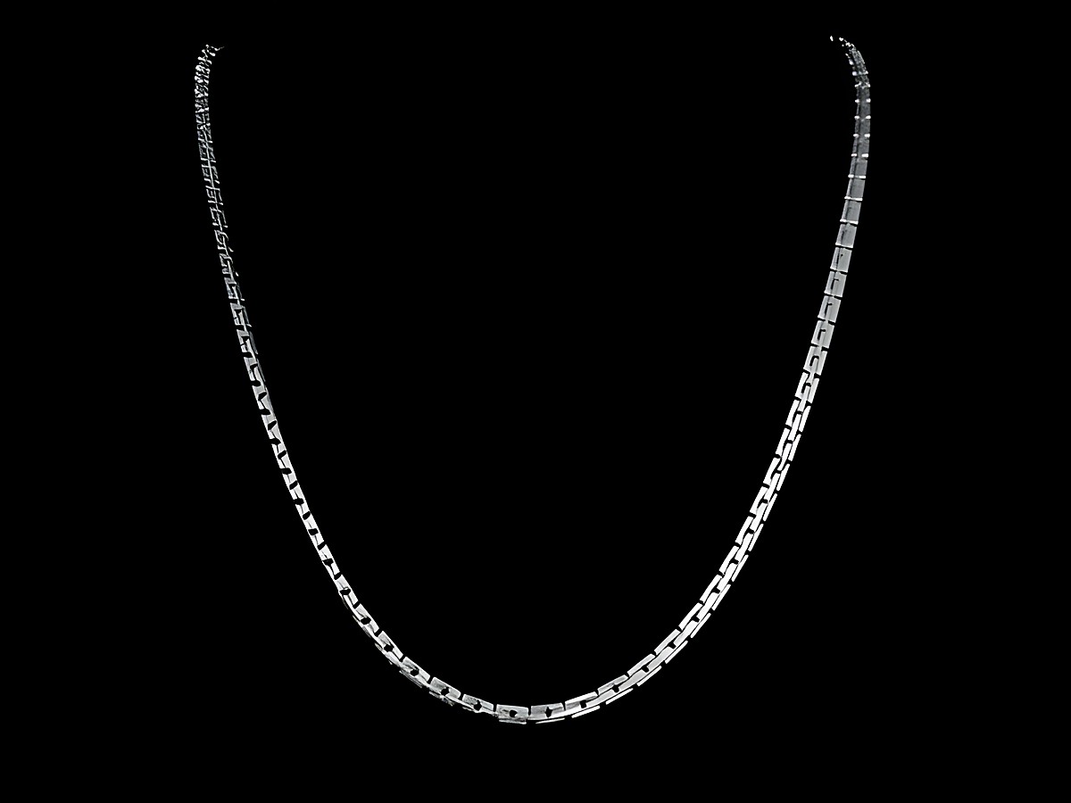 Lange Kette XXL versilbert im Boston Kettendesign, Maße 2,9 x 2,9 mm, Länge 81 cm, elegant und zeitlos, ideal für jeden Anlass, hergestellt von Juwelier Harnisch. Versilberte Ketten.