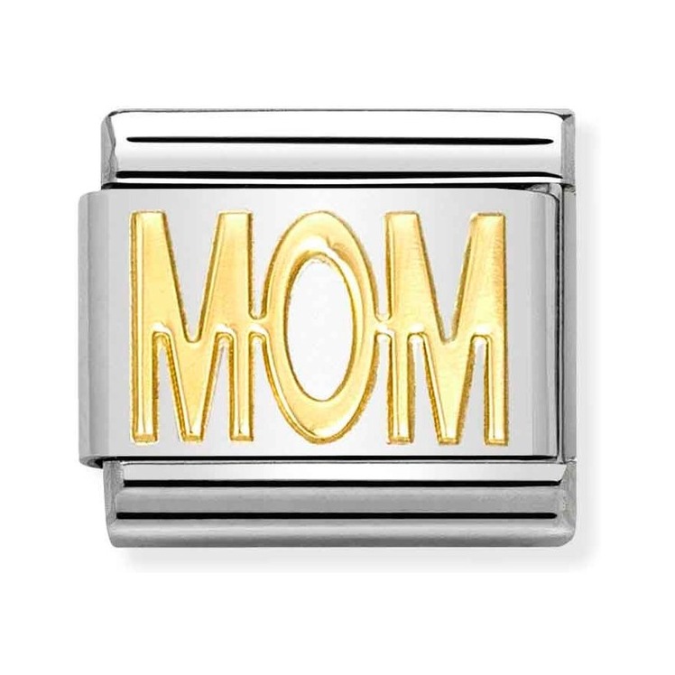 Nomination Composable Classic Charm Schriftzug Mom - Edelstahl, Gelbgold