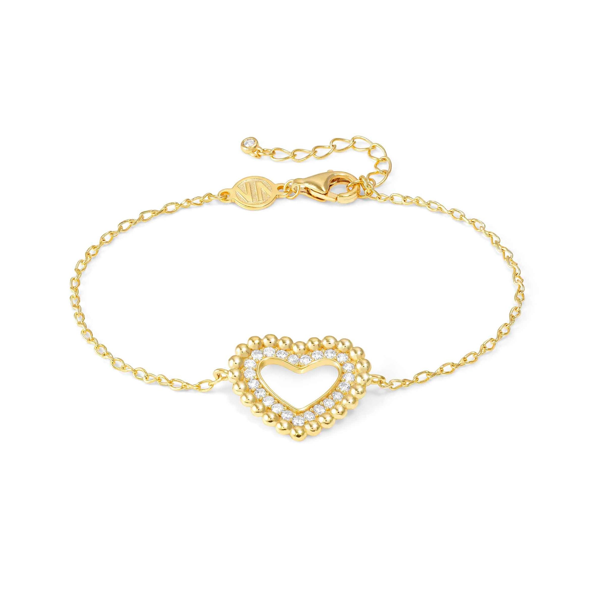Nomination LoveCloud - Armband - Herz - Sterling Silber mit Goldauflage - 16-19 cm
