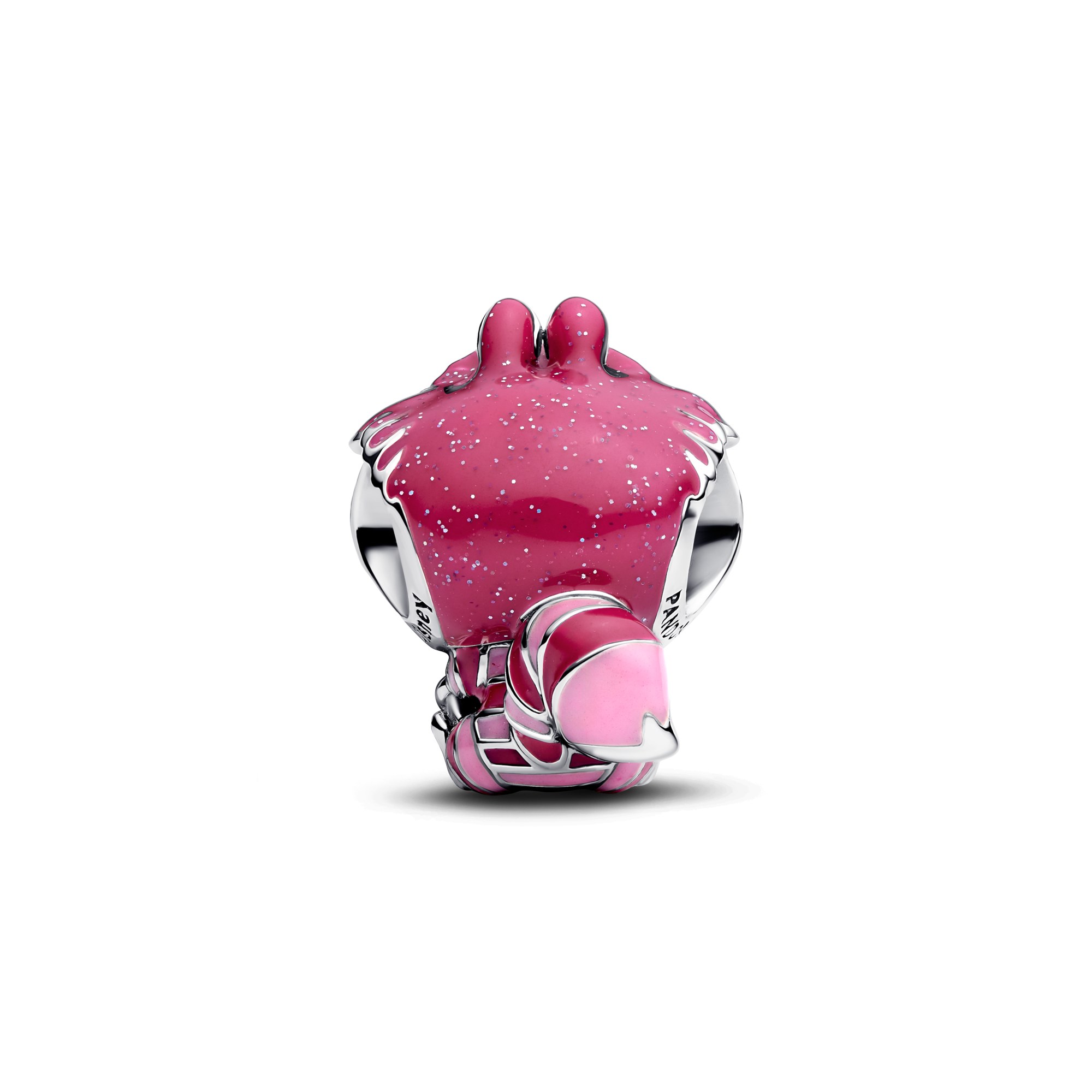 Pandora Disney Alice im Wunderland Grinsekatze Charm - Sterling Silber - Emaille Pink – Ansicht 3