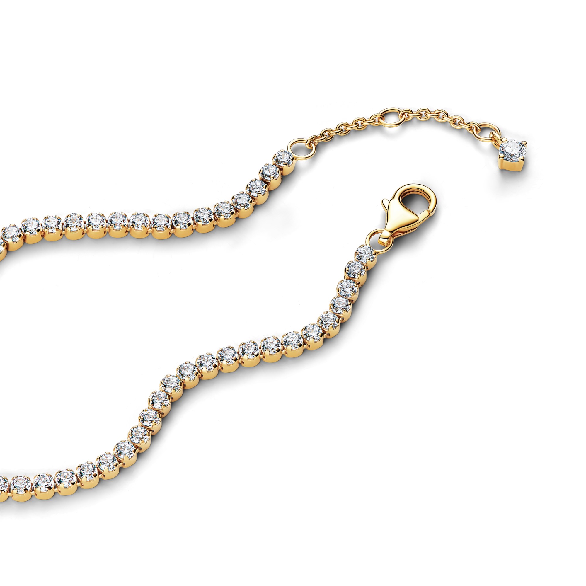 Pandora 563927C01 - Funkelndes Tennisarmband - Gelbgold Vergoldung - Zirkonia – Ansicht 2