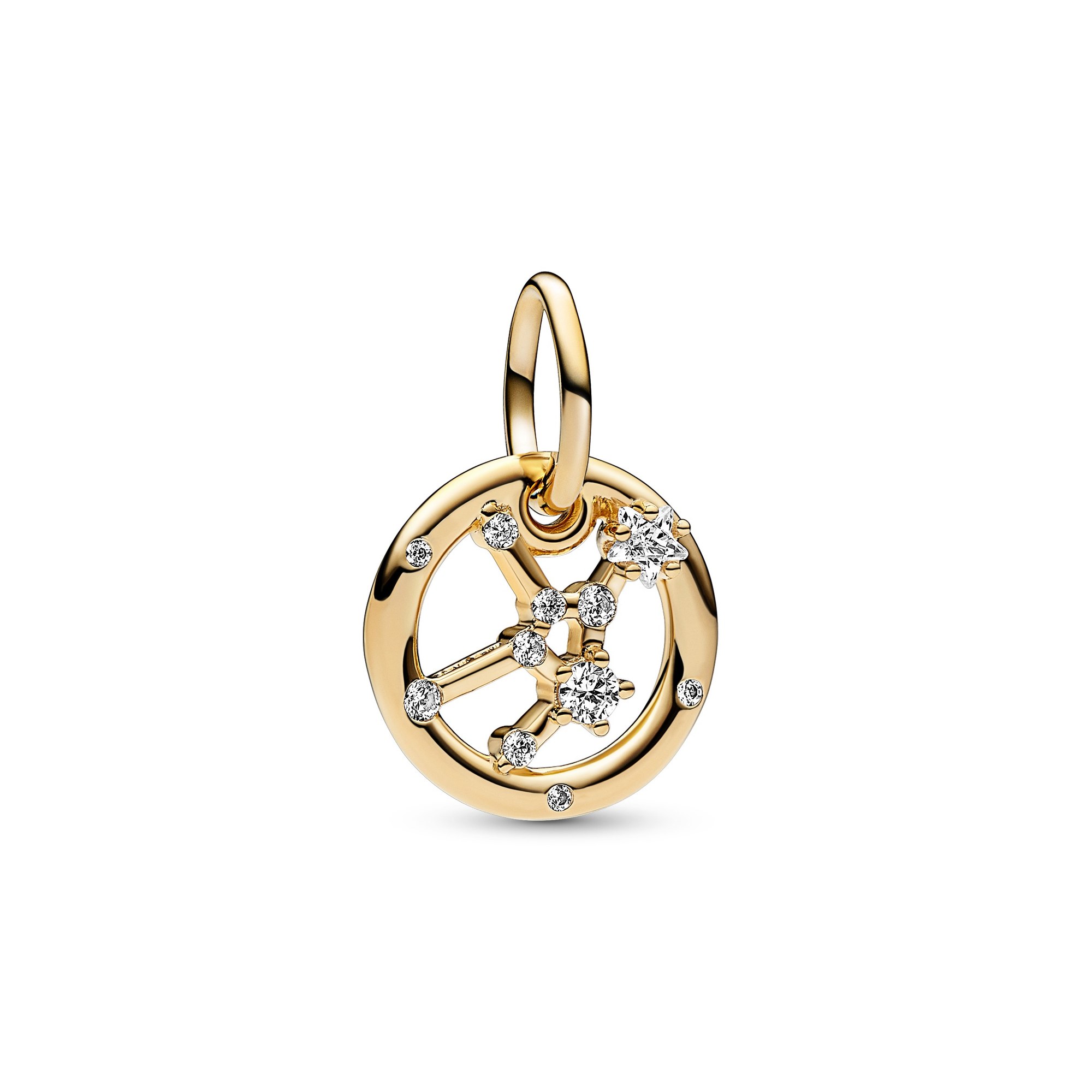 Pandora Sternzeichen Jungfrau Charm-Anhänger - Gelbgold Vergoldung - Zirkonia