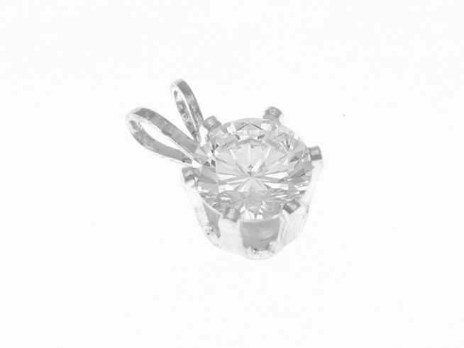 Anhänger Rund aus Sterlingsilber mit Zirkonia, poliert und romantisch gestaltet, vom Hersteller Juwelier Harnisch. Der Schmuck glänzt durch seinen funkelnden Zirkonia.