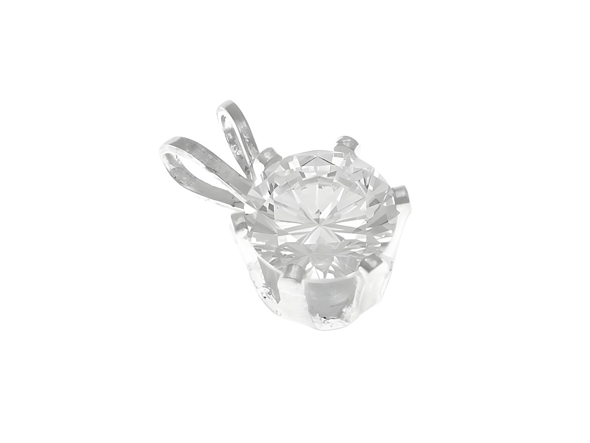 Anhänger Rund aus Sterlingsilber mit Zirkonia, poliert und romantisch gestaltet, vom Hersteller Juwelier Harnisch. Der Schmuck glänzt durch seinen funkelnden Zirkonia.