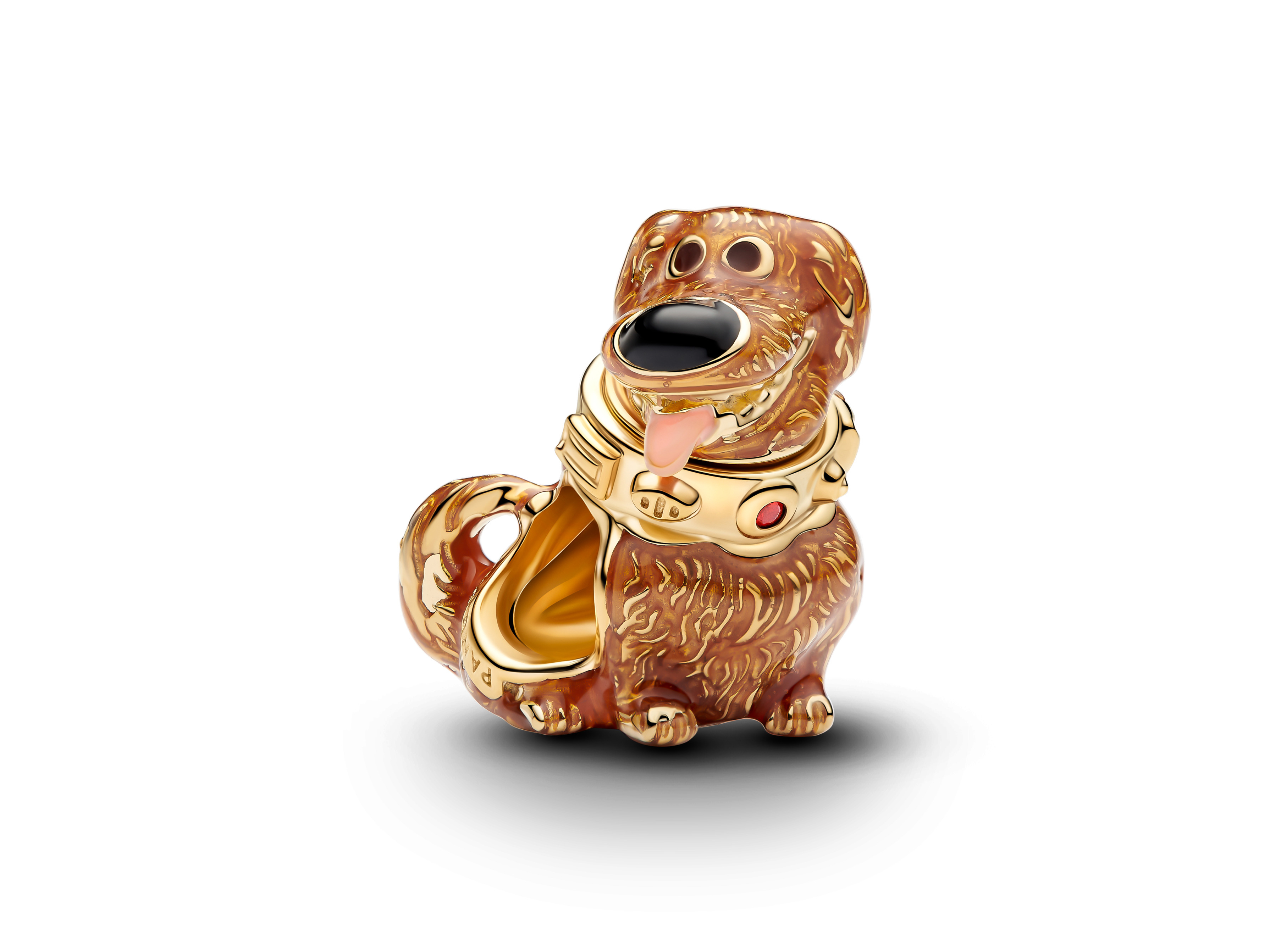 Pandora 764472C01 - Disney Pixar Oben Dug Charm - Gelbgold Vergoldung - Emaille Pink
