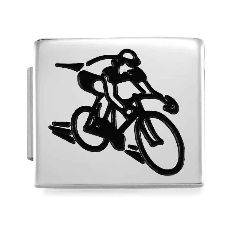 Nomination Composable Glam Charm Radfahrer - Edelstahl