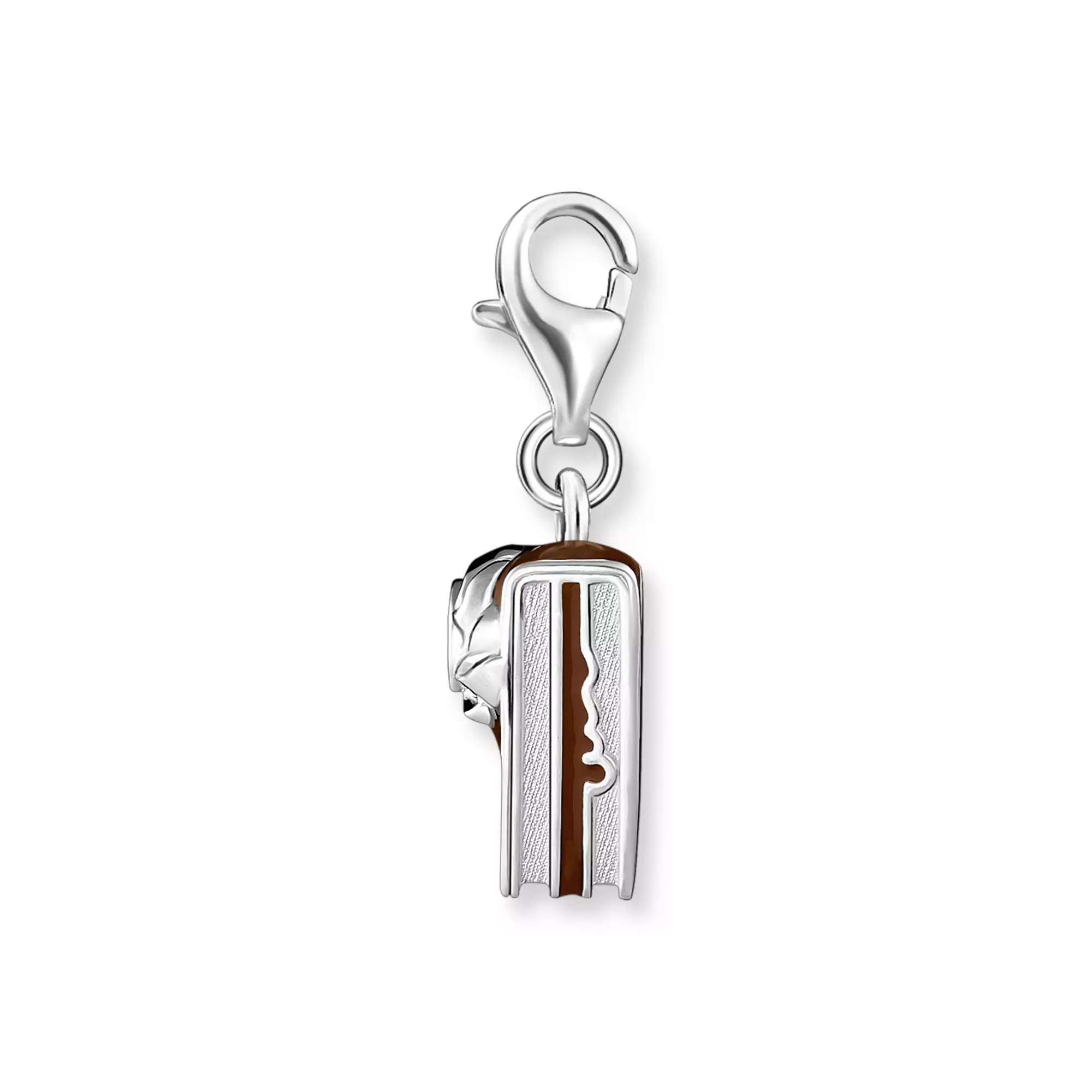Thomas Sabo Charm-Anhänger - Wiener Schokoladentorten - Silber & Emaille - braun – Ansicht 2