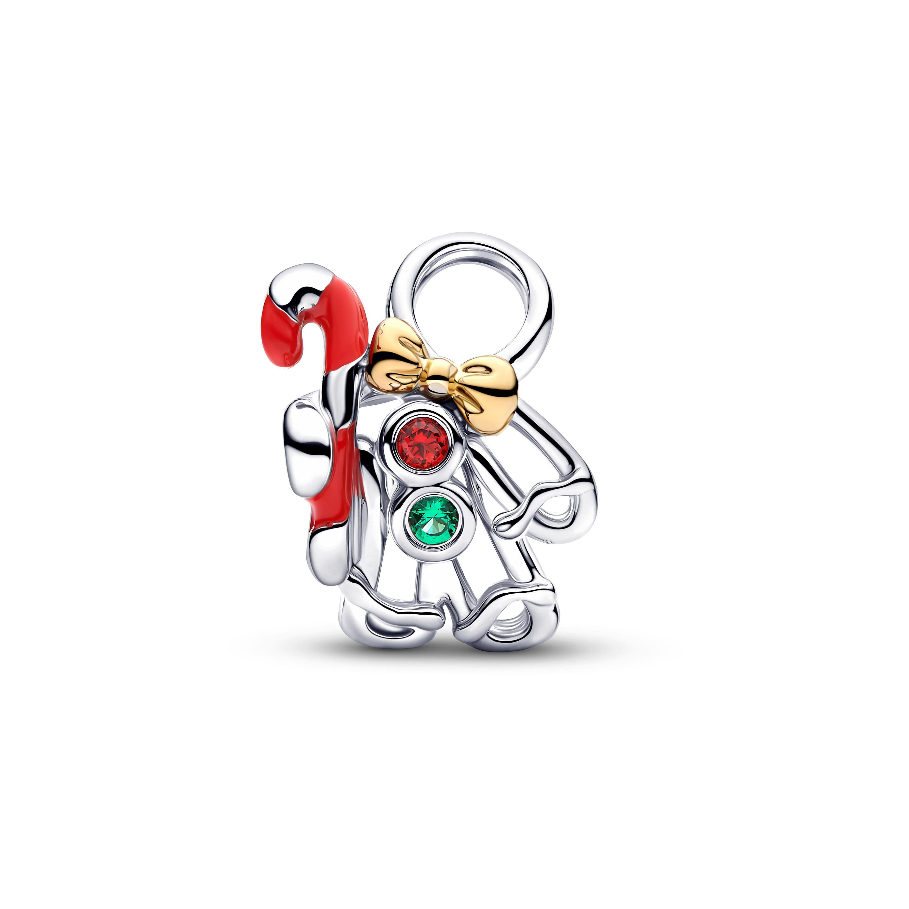 Pandora Moments - Charm Lebkuchenmann - Sterling Silber bicolor – Ansicht 2