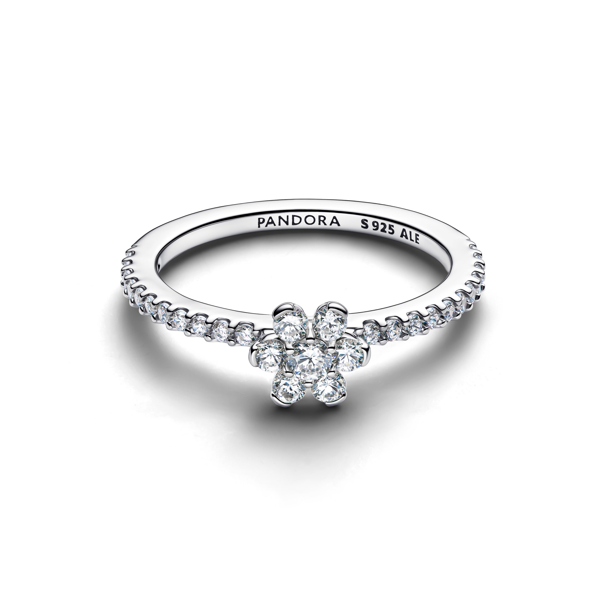 Pandora Funkelnde Blume Ring - Sterling Silber - Zirkonia – Ansicht 2