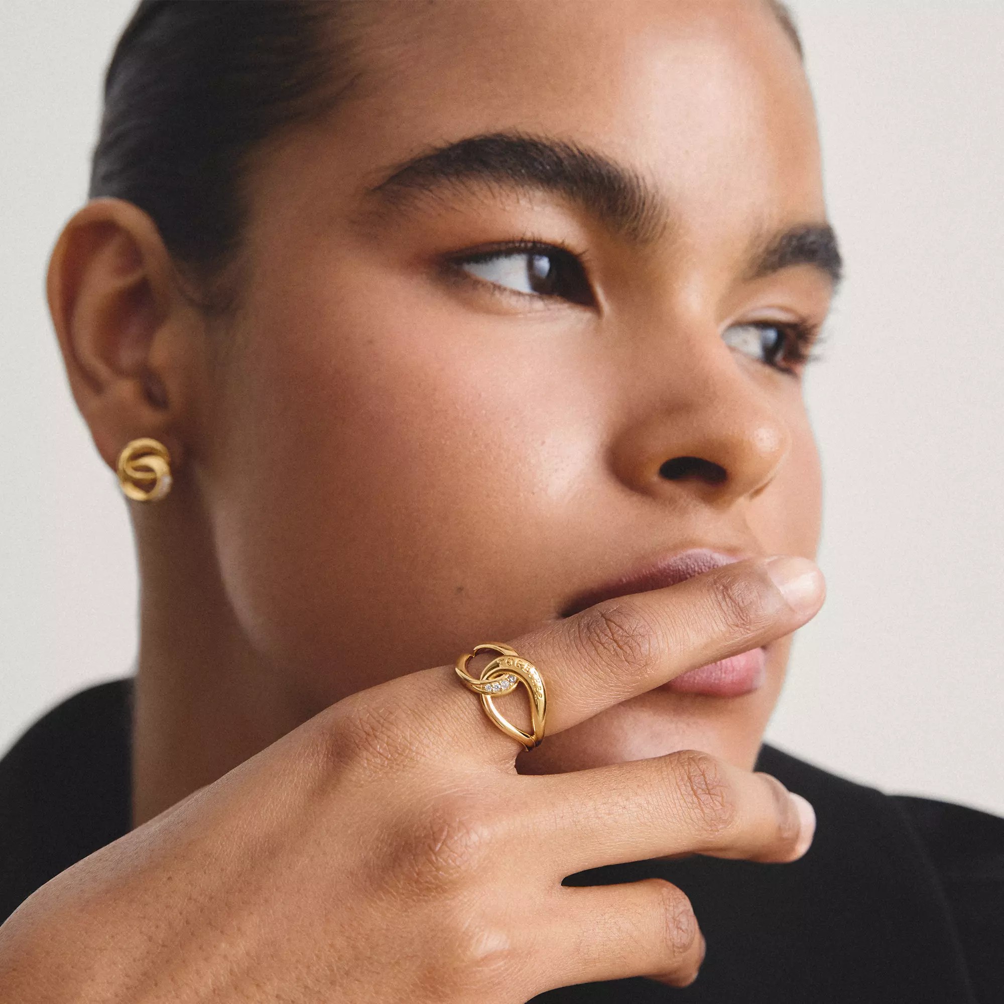 Thomas Sabo Ring Together mit weißem Zirkonia – vergoldet – Ansicht 5
