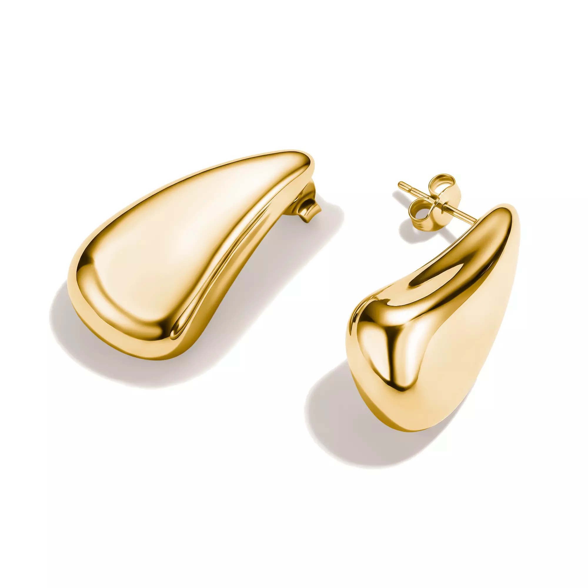 Thomas Sabo Ohrringe Chunky in Tropfenform – vergoldet – 32 mm hoch – Ansicht 2