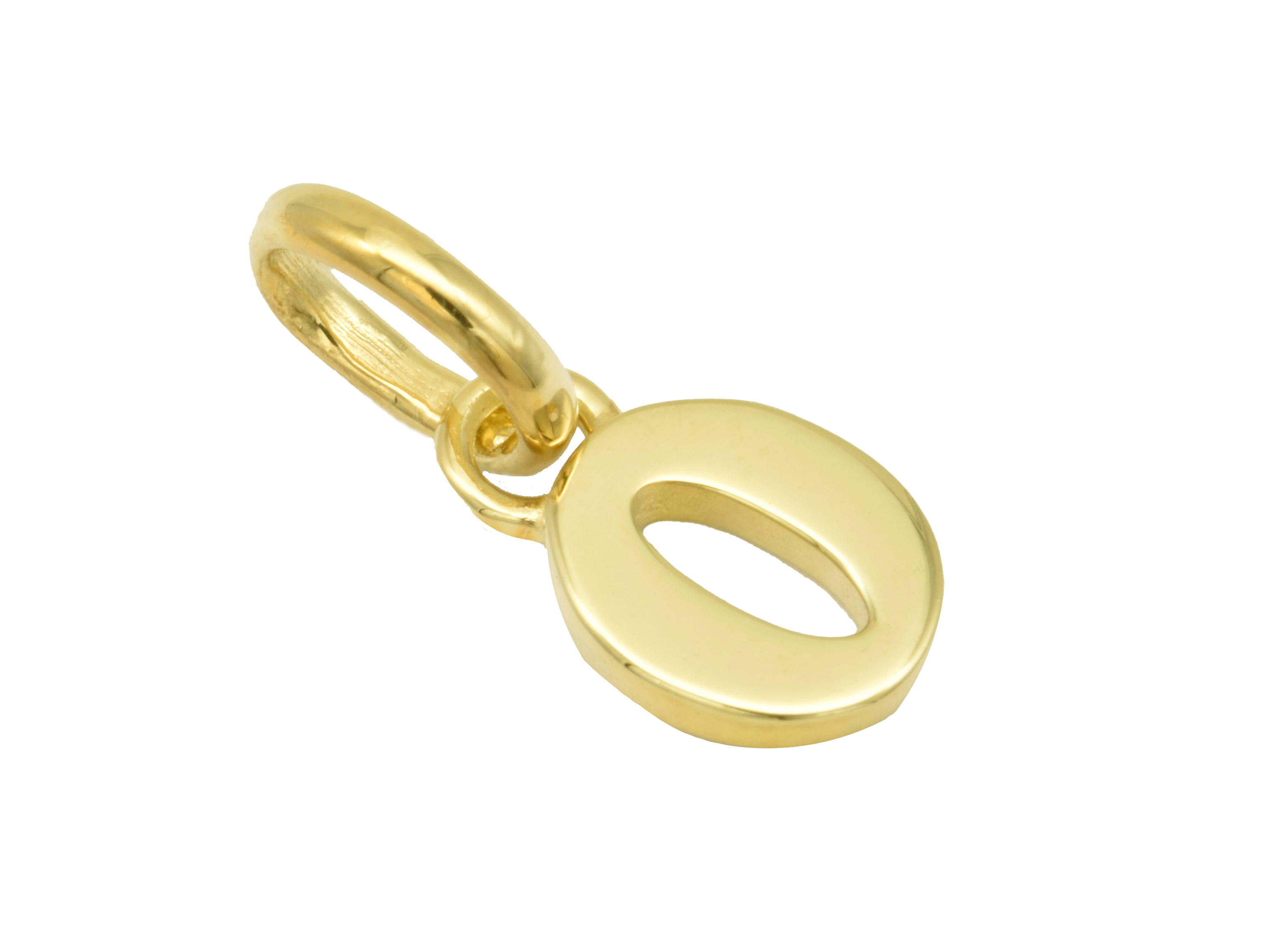Gold Anhänger Zahl 0 aus 585 Gelbgold poliert, symbolisiert Glückszahlen, gefertigt vom Juwelier Harnisch, ideal als modisches Accessoire oder Geschenk.