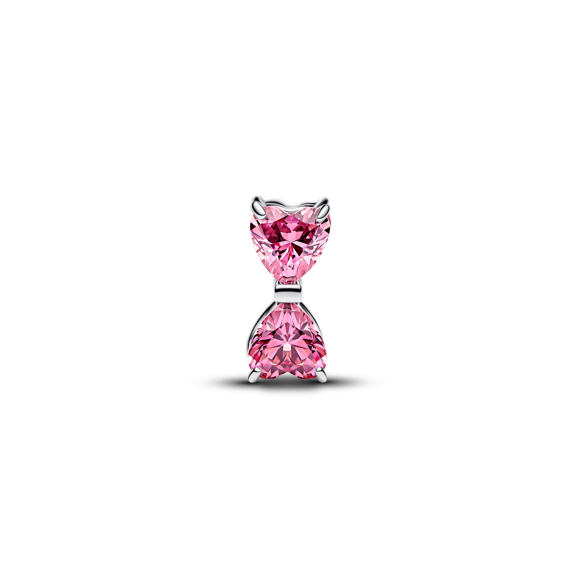 Pandora Rosafarbene Schleife Charm - Sterling Silber - Zirkonia Pink – Ansicht 3