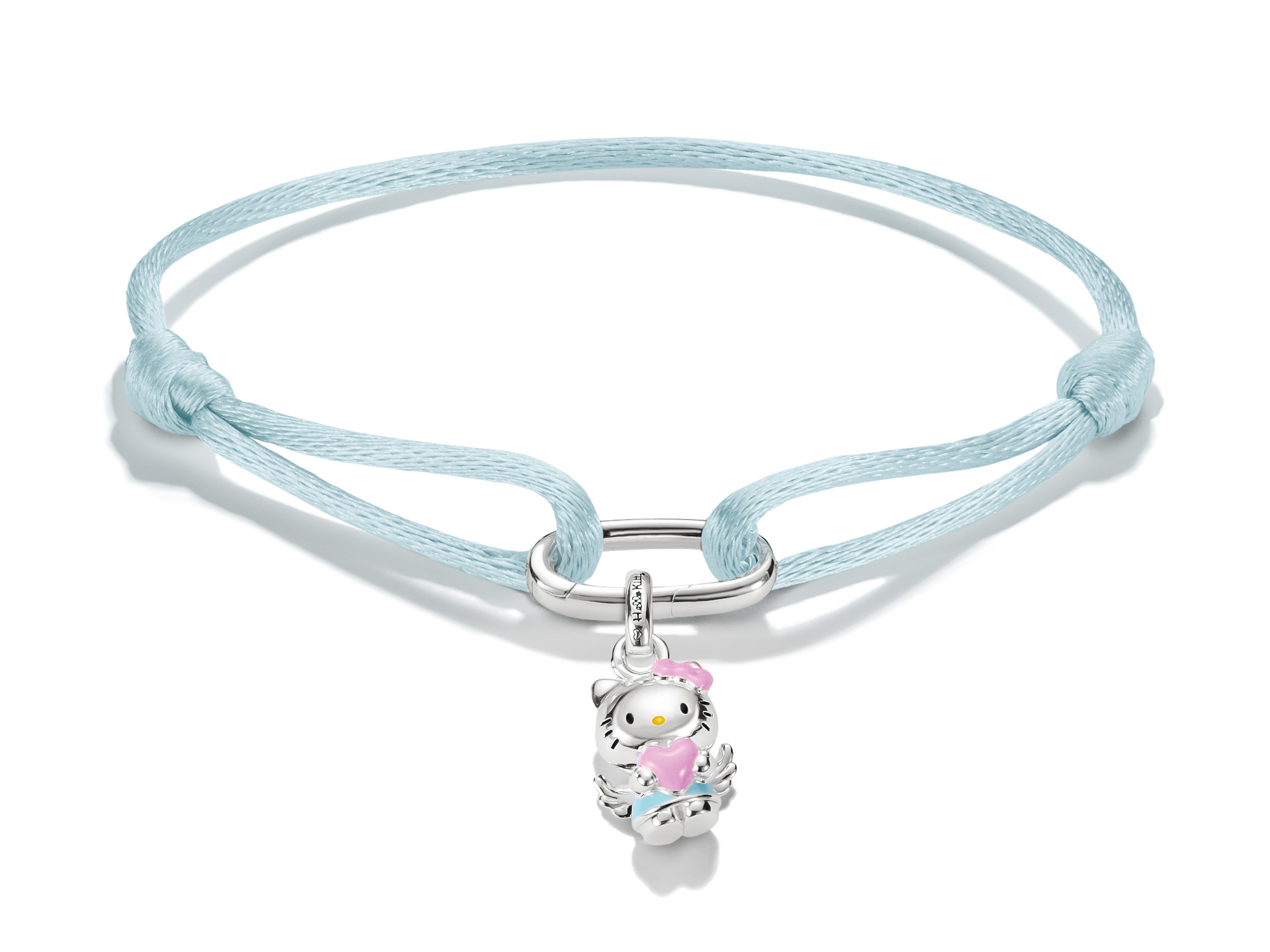 Thomas Sabo Hello Kitty A2244-M07-1-L24V Armband - 24 cm - versilbert & Emaille & Textil - blau