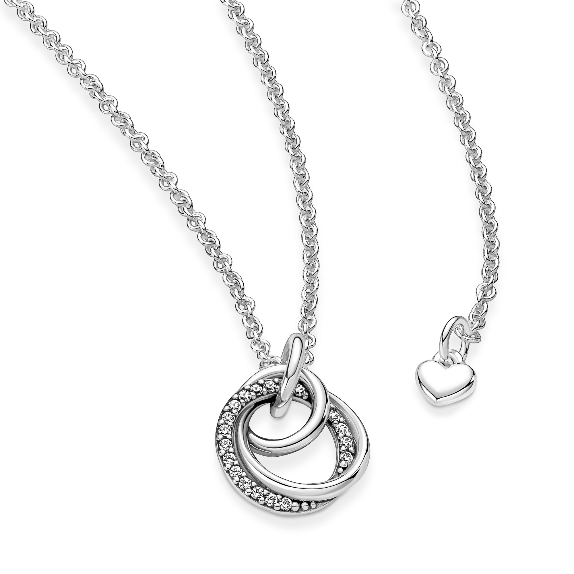 Pandora Familie Für Immer Verschlungener Anhänger Halskette - Sterling Silber Zirkonia 60 cm Ansicht 4 – Ansicht 4