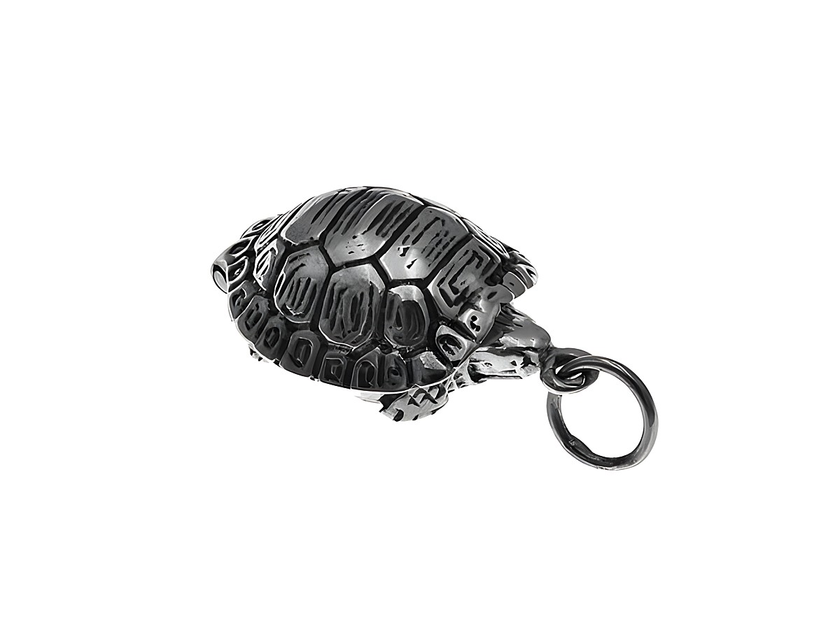 Medaillon Schildkröte klein aus Sterling Silber, Hersteller Juwelier Harnisch, detailreiche Ausarbeitung und Sonderformen, ideal als charmantes Schmuckstück oder Geschenk.