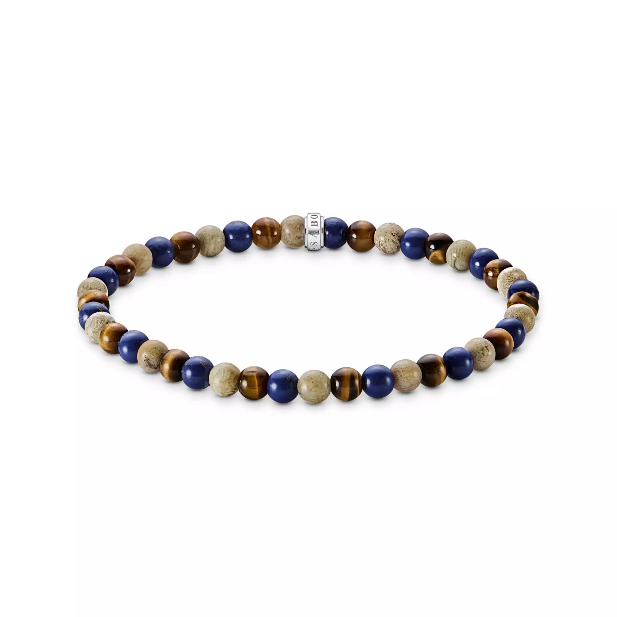 Thomas Sabo Bead-Armband in Braun- und Blautönen 5 mm – BUNT – 17 cm – Ansicht 2
