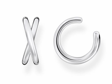 Thomas Sabo Charming Collection EC0024-001-21 X schlicht Ohrklemme aus Silber, designed als moderner Earcuff, betont minimalistischen Stil und Eleganz, ein Stück Ohrschmuck für jeden Anlass.