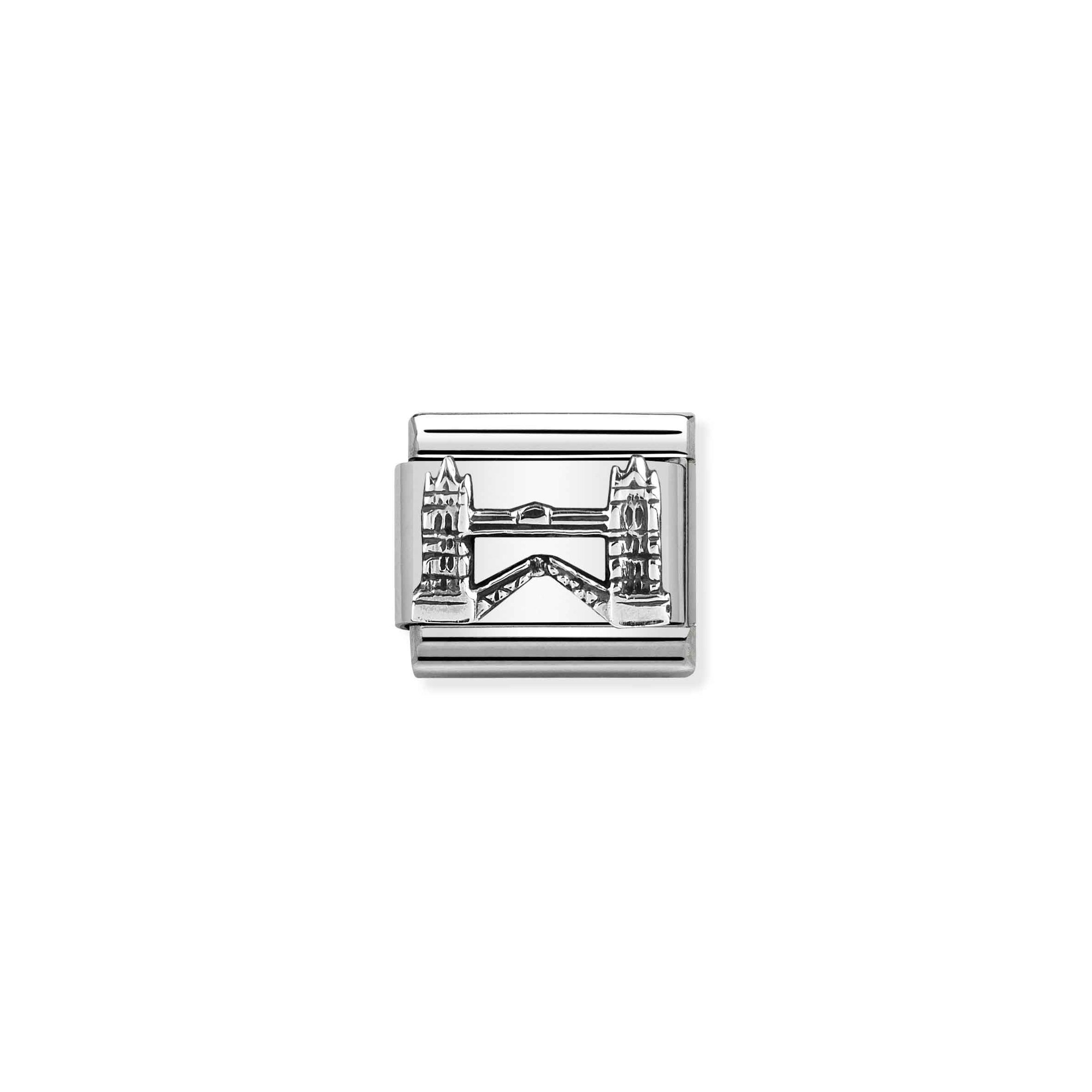 Nomination Composable Classic Charm Tower Bridge - Edelstahl, Sterling Silber