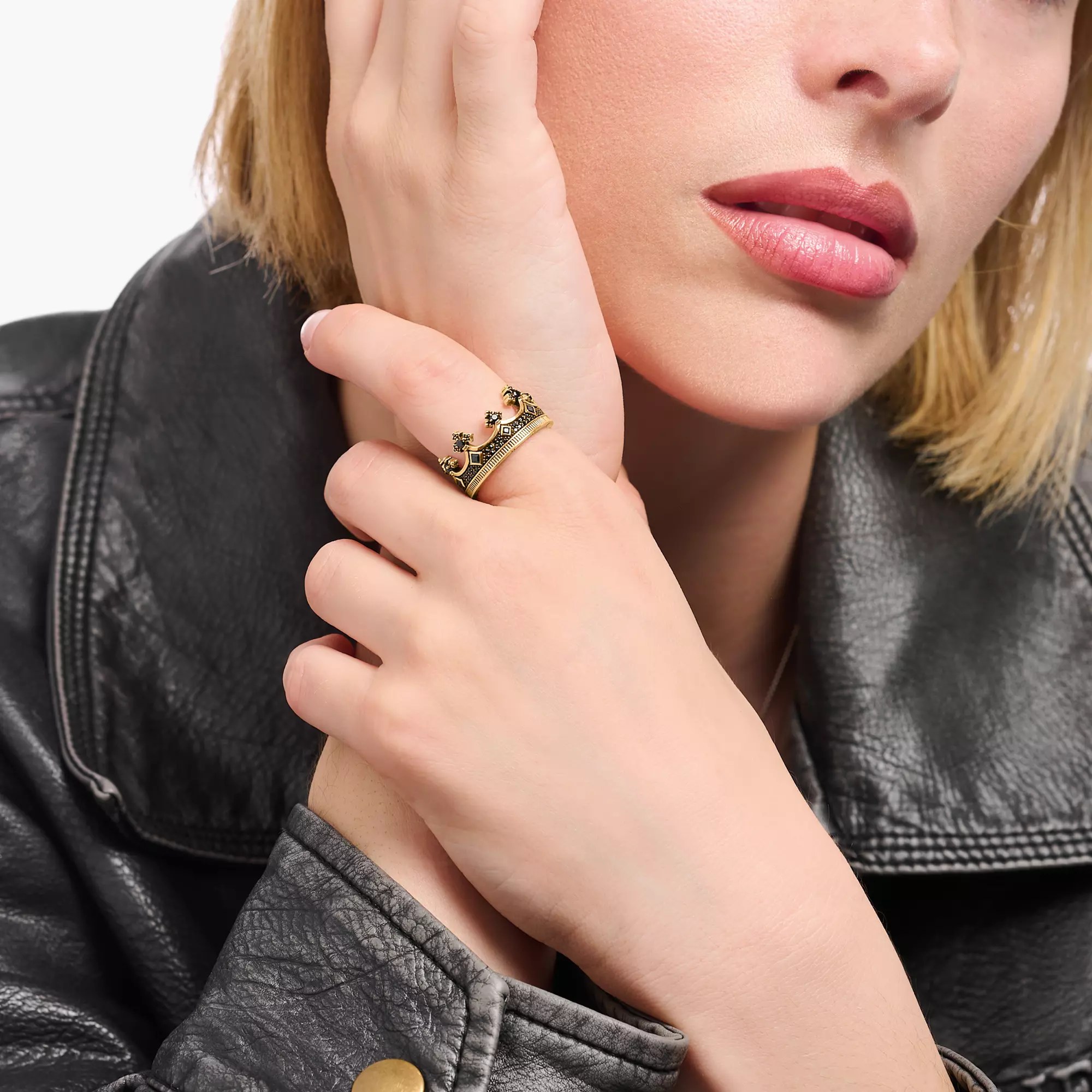 Thomas Sabo Ring - Silber Gelbgold - schwarz – Ansicht 5