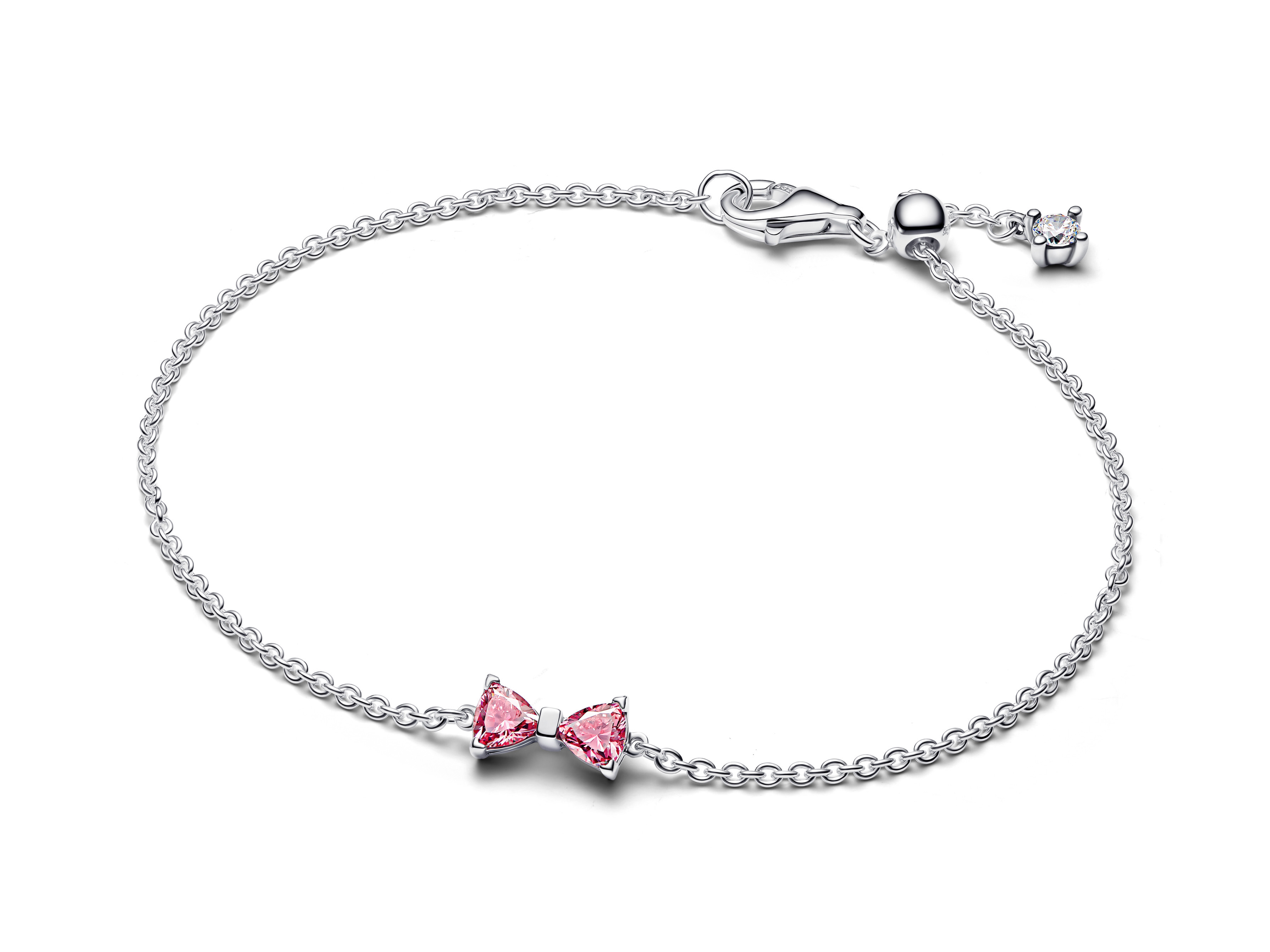 Pandora 594234C01-20 - Schleife Kettenarmband - Sterling Silber - Zirkonia Pink - 20 cm
