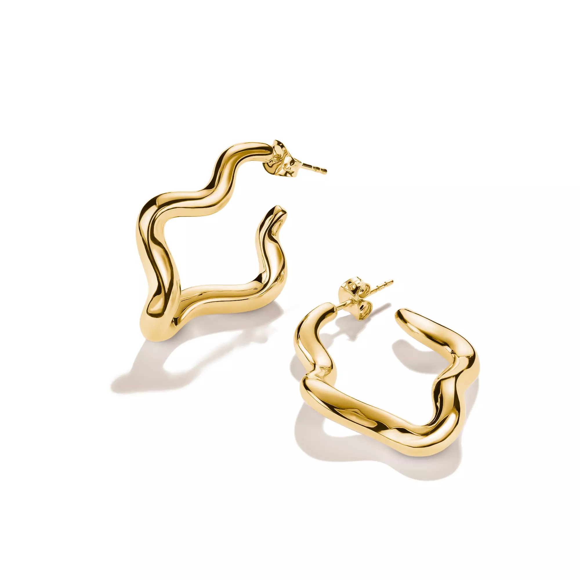Thomas Sabo Creolen in Wellenform – vergoldet – 38 mm hoch – Ansicht 2