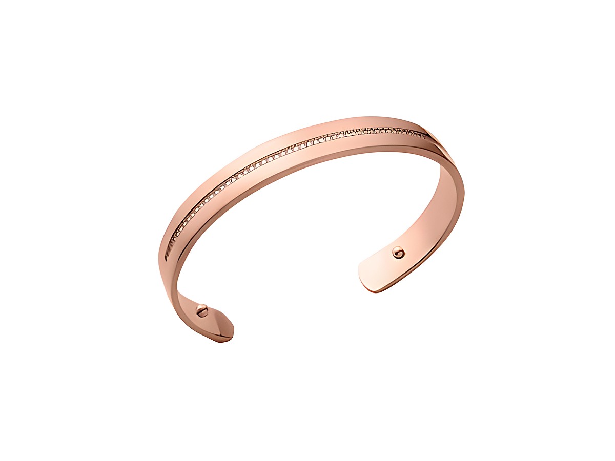 Roségoldener Armreifen von Les Georgettes aus der Kollektion Les Précieuses, 14 mm breit, schlichtes Design mit feiner Verzierung, ideal für eleganten Schmuckstil.