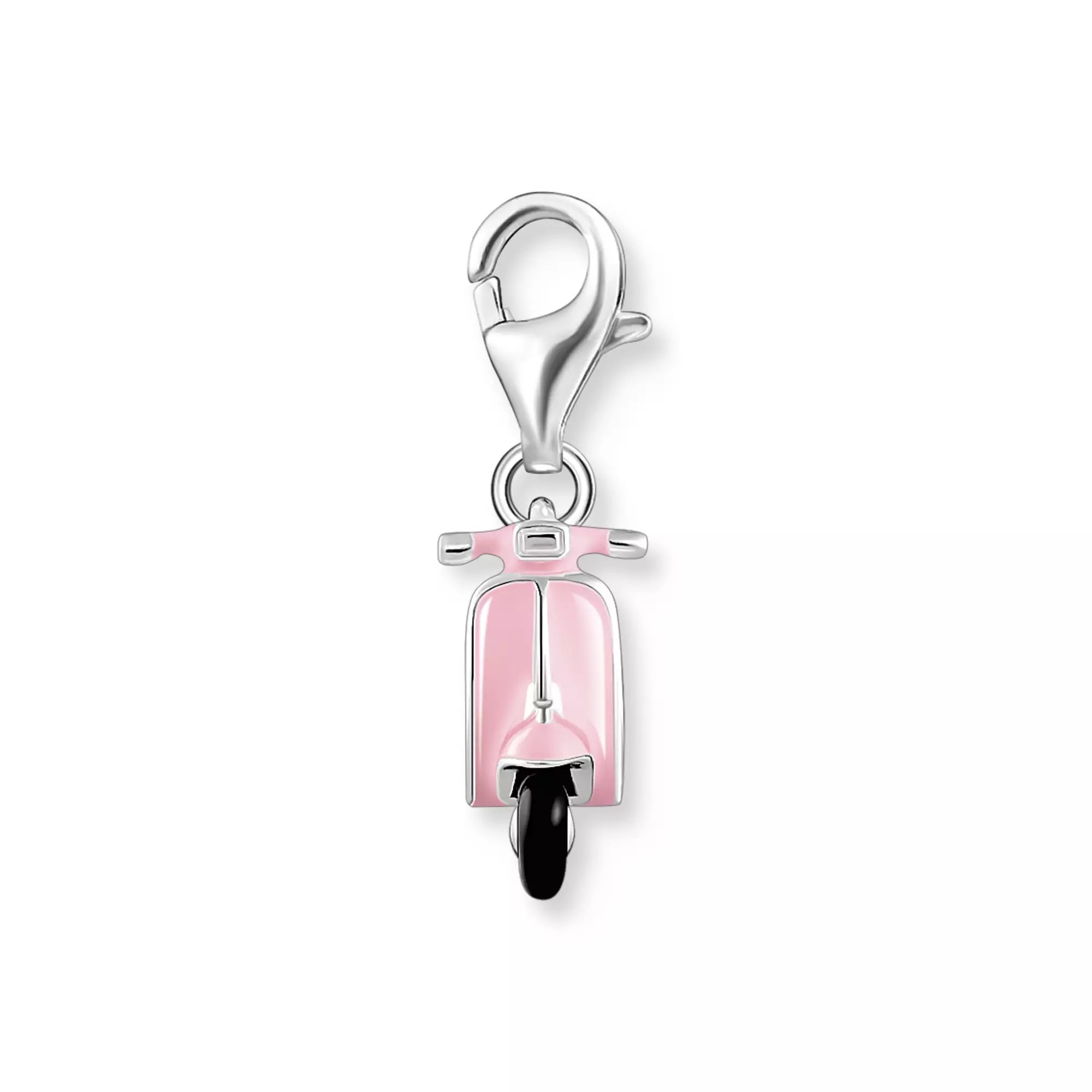 Thomas Sabo Charm-Anhänger - Holiday Vibes - Motorroller - Silber & Emaille - Rosa-Pink – Ansicht 2