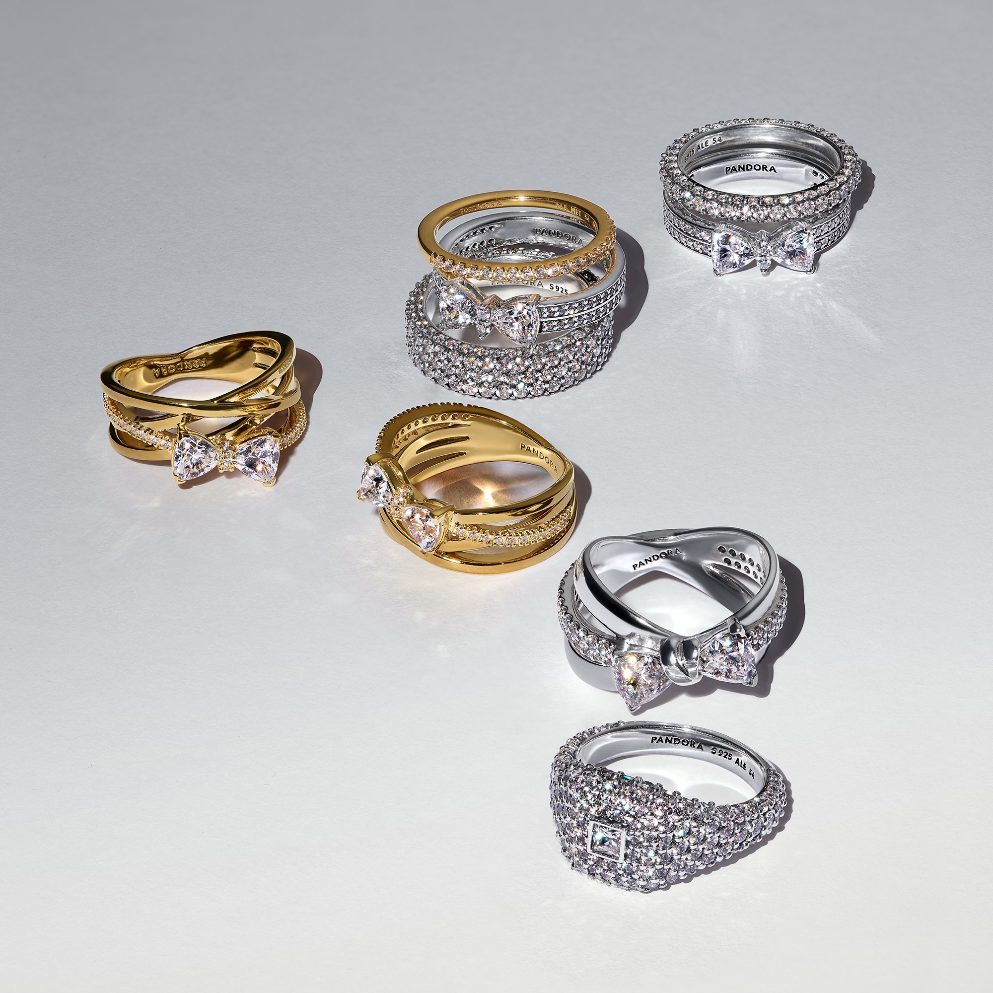 Pandora Ring aus Silber mit klarem Zirkonia – Ansicht 3